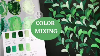 COLOR MIXING - How to make shades of green - The Art of colors