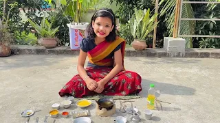 Kritika mini kitchen ranna ghore ki ranna korlo |mini fish fry |Easy fish begni Recipe In Bengali