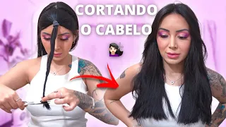 COMO CORTAR O CABELO EM CASA SOZINHA - ATUALIZADO