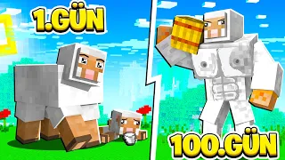 Minecraft, 100 GÜN BOYUNCA KOYUN OLARAK YAŞADIM