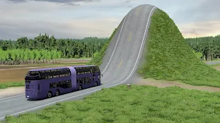 Cars vs Giant Bulge - BeamNG.drive