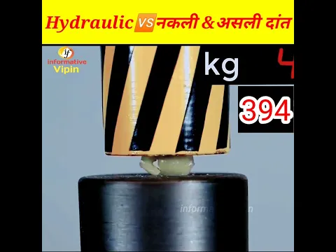 Hydraulic Press vs Original and Artificial Teeth | Hydraulic press Experiment #shorts #youtubeshorts