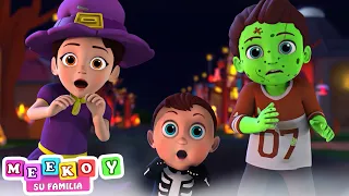 «Rig A Jig Jig» con la familia de Meeko | Canciones de miedo para niños | HooplaKidz en Español
