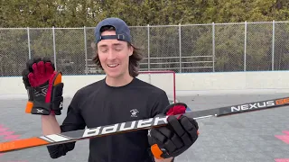 OBHL Shooting with the NEW NEXUS GE🔔 hockey Stick. My custom hockey stick?!