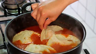 Como hacer huevos encobijados en salsa de tomate muy fácil y con un delicioso resultado 🥚😋🍅