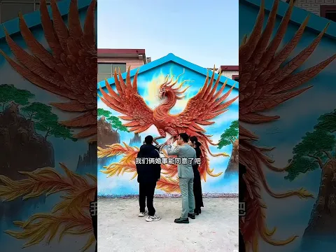 🎨Uma Incrível Pintura 3D Criada por Engano! ✨🕊️#shorts