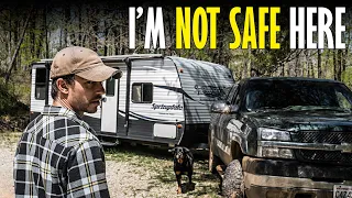Camping in a Dangerous Area - Boondocking Off Old Forest Roads in Alabama - RV Life