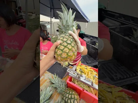 The Most Genius Way To Cut Pineapple - Fruit Cutting Skills