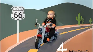 FOTO ANIMADA de nuestro bebe BIKER de 4 meses!
