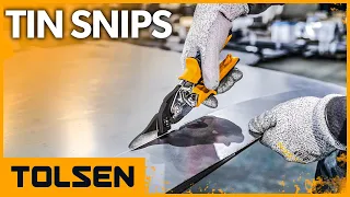 TOLSEN Straight Cut Tin Snips for Cutting Metal Sheet Heavy Duty Metal Cutter