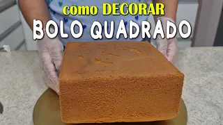 BOLO QUADRADO/VOU ENSINAR A DECORAR CORRETAMENTE UM BOLO TEXTURIZADO QUADRADO @PARISCAKEDESIGNER