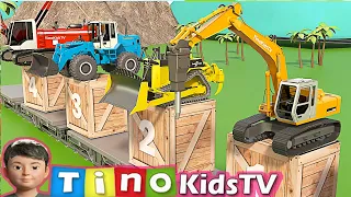 Construction Vehicles Assembly Show - Trucks Animation | Excavator, Cement Truck, Bulldozer etc.