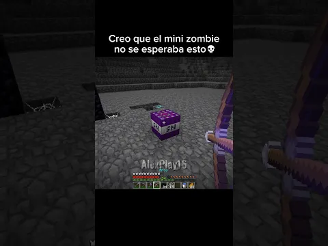 Creo que el Mini Zombie no se Esperaba esto💀 #minecraft #minecraftmemes