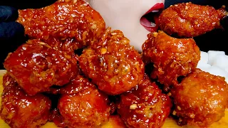 ASMR Seasoned spicy chicken Mukbang eating show (No Talking)ㅣ매운양념치킨 먹방ㅣRED ASMR