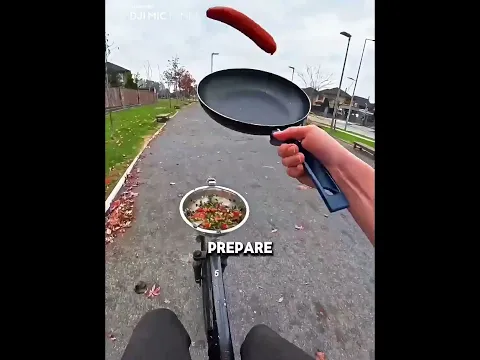 He Cooked Breakfast While Riding A Bike 😱🚲
