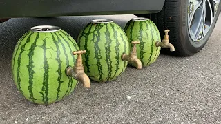 Experiment Car vs Watermelon Juice, Coca cola Top 30 Crushing Crunchy & Soft Things by Car | Test Ex