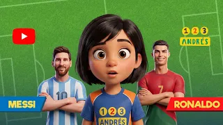Messi or Ronaldo? Dream Big, Play Hard: A Young Girl’s Soccer Journey! ⚽✨ #123andres #worldcup