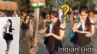 Indian Didi Ke Sath Drawing Prank // Surprise Gift 🎁