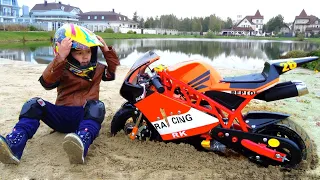 Сеня застрял в ПЕСКЕ на Новом МОТОЦИКЛЕ и Другие веселые Видео с МАШИНКАМИ