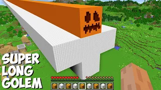 What if you SPAWN SUPER LONG GOLEM OF 1000 BLOCKS in Minecraft ? LONGEST IRON GOLEM !