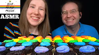 ASMR Pride Cupcakes MUKBANG (No Talking) Eating Sounds