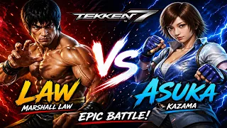 🔥 TEKKEN 7 Gameplay | LAW vs ASUKA 💥 Ultimate Fight! 🎮