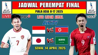 Jadwal 8 Besar Piala Asia U17 2025 Malam Ini Live RCTI - JEPANG vs ARAB - INDONESIA vs KOREA UTARA