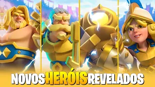 4 NOVOS HERÓIS REVELADOS no CLASH ROYALE