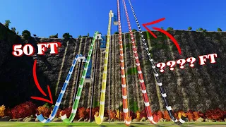 50 FT vs. ???? FT: The Fall That NEVER Ends! - Planter Coaster 2