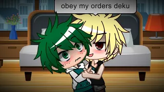 Deku obeying Bakugou for 24 hours... (BkDk) | BakuDeku | BNHA | MHA | Gacha Club Skit