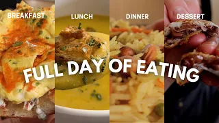 Full Day of Low-Commitment, Healthy & Quick Recipes (Turkish eggs, Curry Lentil soup, Nutella bombs)