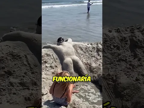 La obra maestra de arena para niños cobra vida con olas 🌊 (@life_with_storms - en IG)