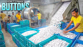 Incredible Factory Process of Making Buttons on a Massive Scale