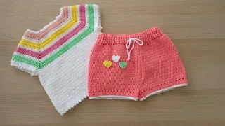 Como hacer en crochet o ganchillo un short para bebés y niñas