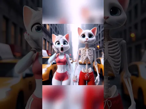 A very skinny cat is lifting and muscular dog helps him.....#funny #animation #cuteanimals #shorts