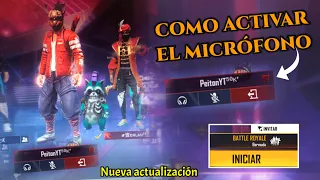 Como ENCENDER el MICRÓFONO de Free Fire en la Nueva Actualización.||PeitonYT