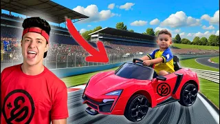 DESAFIEI MEU FILHO VALENDO O MINI CARRO DO ENALDINHO!