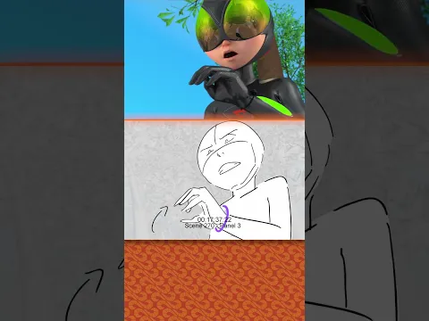 Del storyboard a la imagen final ✍🐞🐾 #Miraculous #Shorts