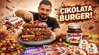 Bunu Daha Önce Kimse Denemedi! ÇİKOLATADAN BURGER YAPTIM!!