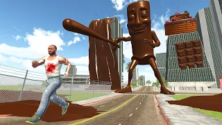 TUNG TUNG TUNG SAHUR & CHOCOLATE TSUNAMI VS FRANKLIN - INDIAN BIKE DRIVING 3D