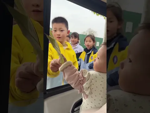 Little Boy Waits for His Big Sister on the Bus