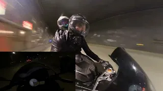 Acelerando a fondo S1000rr en Túnel