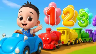 🎵 Learn Numbers with Fun! 🚂 | 3D Animated Number Train Song for Kids | 123 Song for Children