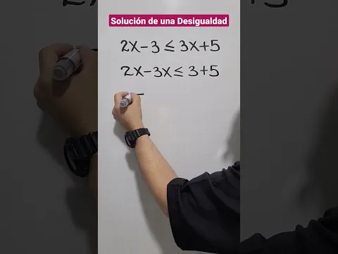 Desigualdades o inecuaciones lineales | Ej. 2 #shorts de #julioprofe