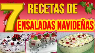 TOP 7 Recetas de ENSALADAS NAVIDEÑAS para LA FAMILIA o NEGOCIOS DESDE CASA