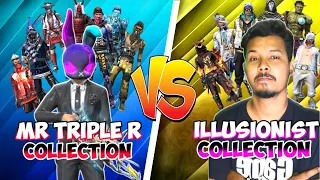 MR TRIPLE R VS ILLUSIONIST 🔥 কার কাছে রয়েছে সবথেকে সেরা COLLECTION 😱 দুইজনের বেস্ট কালেকশন BATTLE 😵