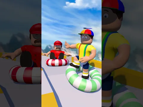 Johnny Goes on a Waterslide In Roblox!
