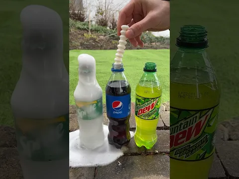 Coca Cola, Fanta,Sprite und Mentos |  Experiment #Shorts