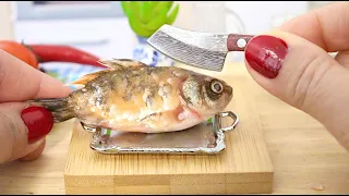 Best of Miniature Cooking | Delicious Spicy Grilled Fish Recipe | Best Tiny Cooking In Real Life