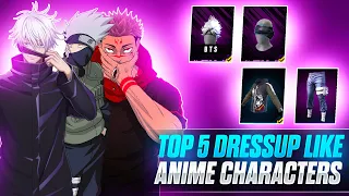 BEST ANIME DRESS COMBINATION FREE FIRE 😍 | TOP 5 ANIME DRESS COMBINATION IN FREE FIRE | MUST WATCH